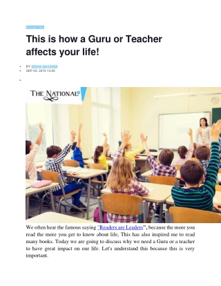 This is how a Guru or Teacher affects your life