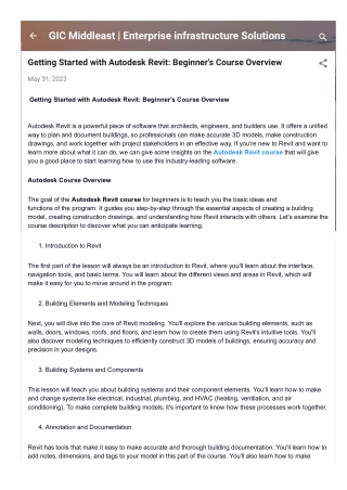 Getting Started with Autodesk Revit: Beginner's Course Overview