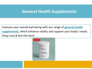 General Health Supplements