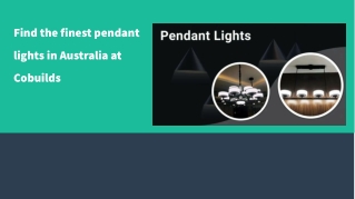 Find the finest pendant lights in Australia at Cobuilds