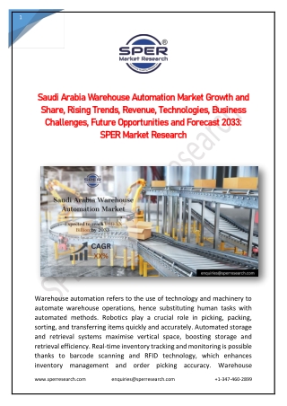 Saudi Arabia Warehouse Automation Market