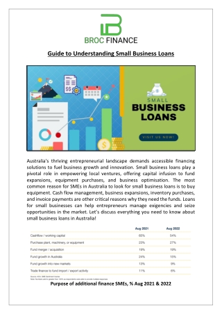 Guide to Understanding Small Business Loans