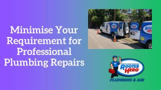 Minimise Your Requirement for Professional Plumbing Repairs