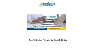 Top 10 Codes For Mental Health Billing
