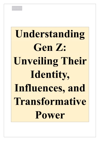 Who Is Gen-Z