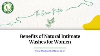 Benefits of Natural Intimate Washes for Women