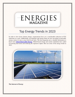 Top Energy Trends in 2023