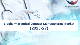 Biopharmaceutical Contract Manufacturing Market Growth and Forecast to 2029