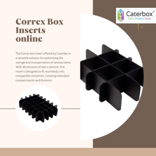 Correx box insert