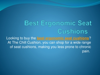 Best Ergonomic Seat Cushions