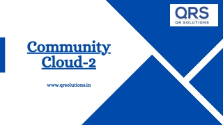 Community Cloud-2 | QR Solutions Pvt Ltd