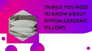 Things You Need To Know About Hypoallergenic Pillows