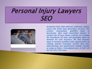 Personal Injury Lawyers SEO