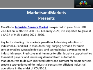 Industrial Sensors Market: Exploring Key Applications and Market Segments