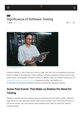 Significance of Software Testing