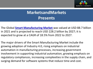 Smart Manufacturing Market Overview and Projections