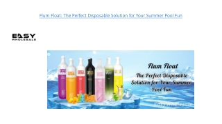 Flum Float The Perfect Disposable Solution for Your Summer Pool Fun