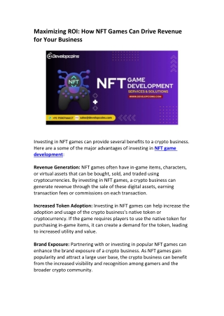 NFT Gaming Platform Development