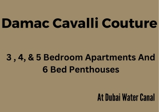 Damac Cavalli Couture E-Brochure