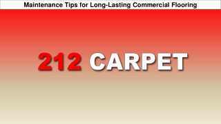 Maintenance Tips for Long-Lasting Commercial Flooring
