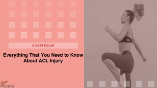 Everything That You Need to Know About ACL Injury