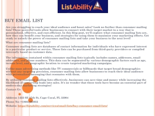 buy email list
