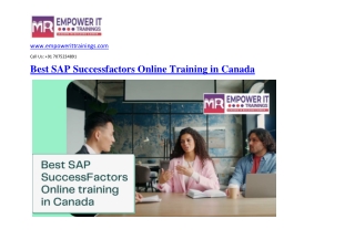 Best SAP Successfactors Online Training in Canada