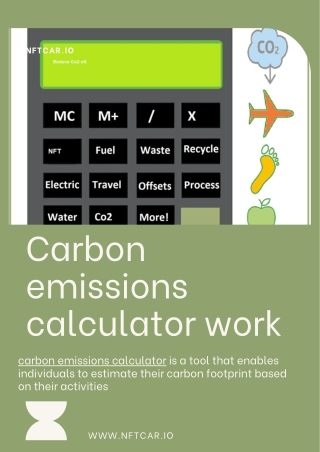 Carbon emissions calculator work