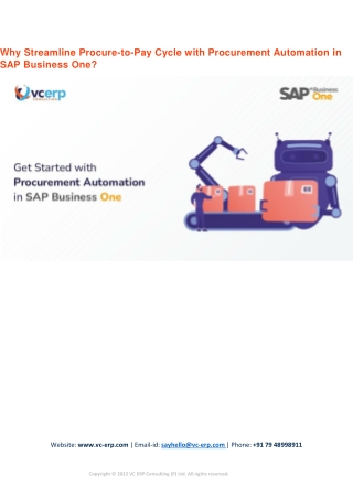 Why Streamline Procure-to-Pay Cycle with Procurement Automation in SAP Business
