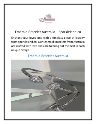 Emerald Bracelet Australia  Sparkleland.co