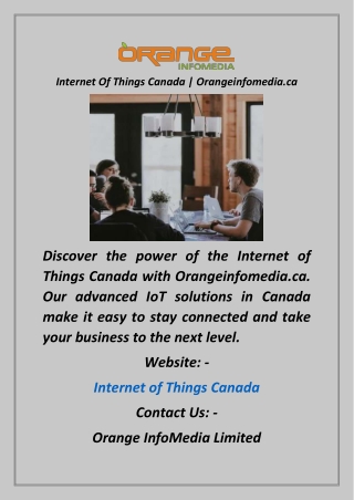 Internet Of Things Canada Orangeinfomedia.ca