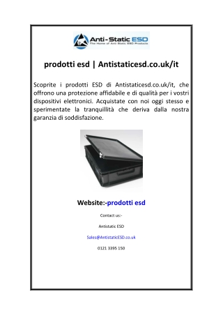 prodotti esd | Antistaticesd.co.uk/it