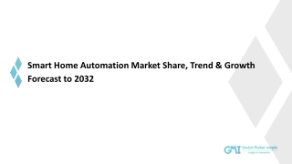 Smart Home Automation Market 2023-2032; Growth Forecast & Industry Share Report