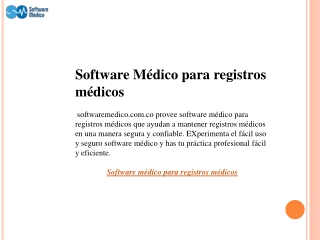 Software Médico para registros médicos