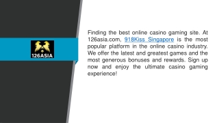 918kiss Singapore 126asia.com