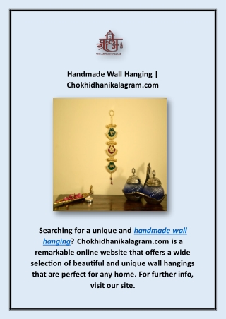 Handmade Wall Hanging | Chokhidhanikalagram.com