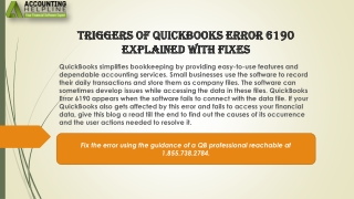 A Complete Guide About QuickBooks Error 6190