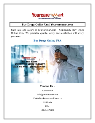 Buy Drugs Online Usa  Yourcaremart.com