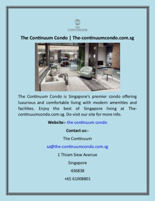 The Continuum Condo  The-continuumcondo.com.sg