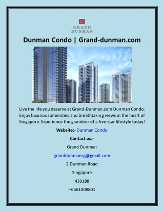 Dunman Condo  Grand-dunman