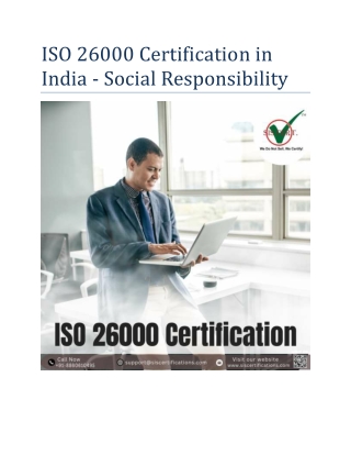 ISO 26000 Certification in India - Social Responsibility