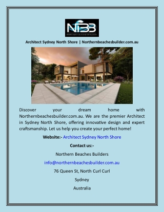 Architect Sydney North Shore  Northernbeachesbuilder.com