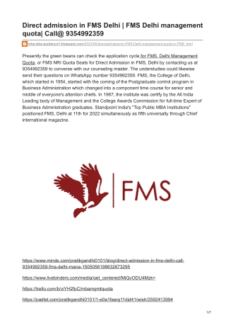 FMS Delhi management quota -mba-bba-guidance1.blogspot.com-Direct admission in FMS Delhi  Call 9354992359