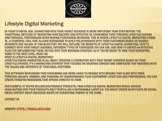 Lifestyle Digital Marketing