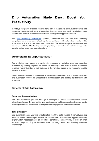 Drip Automation Made Easy_ Boost Your Productivity
