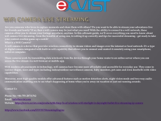 wifi camera live streaming