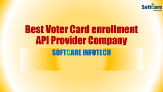 Affordable Voter Card Enrollment API Provider Company