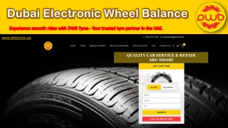 DWB Tyres - Your Trusted Destination for Quality Car Service & Repairs in Abu Dhabi