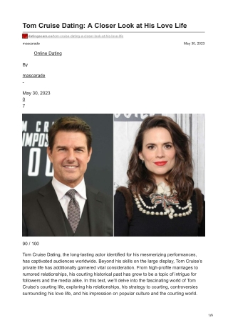 datingscam.co-Tom Cruise Dating A Closer Look at His Love Life