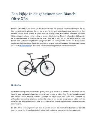 Een kijkje in de geheimen van Bianchi Oltre XR4.docx